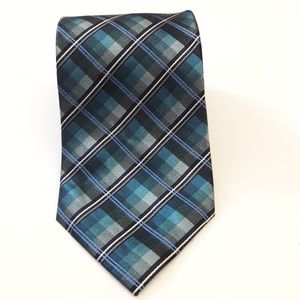 Chereskin 100% Silk Blue Plaid Men's Necktie